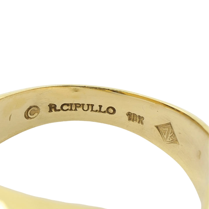 Renato Cipullo 18k Gold Sculptural Swirl Ring