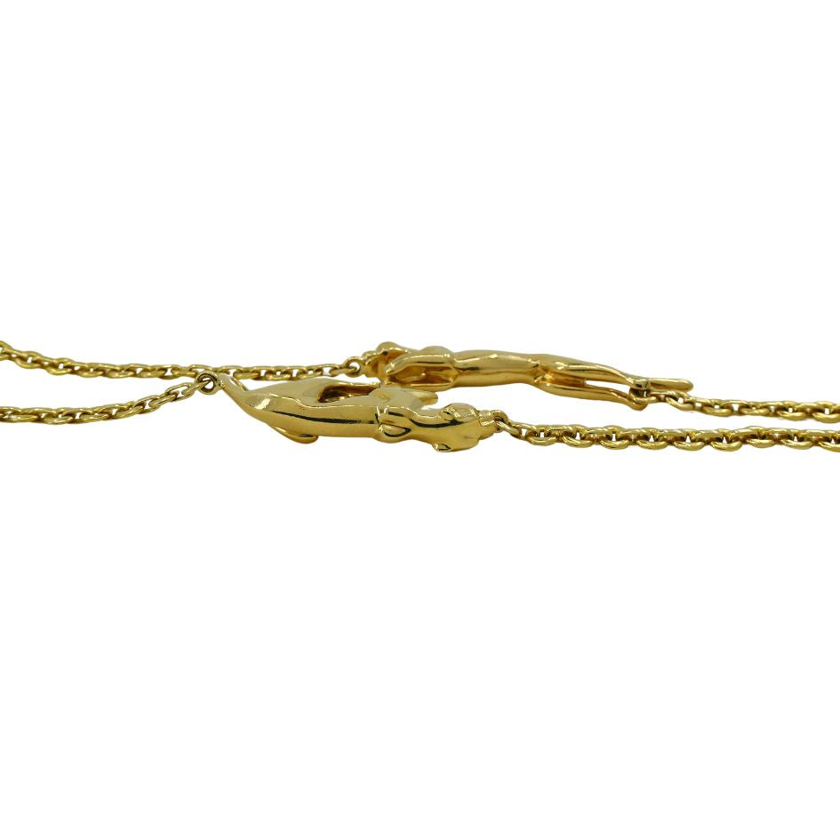 Cartier 18k Gold Panthere 6 Motif Chain Necklace