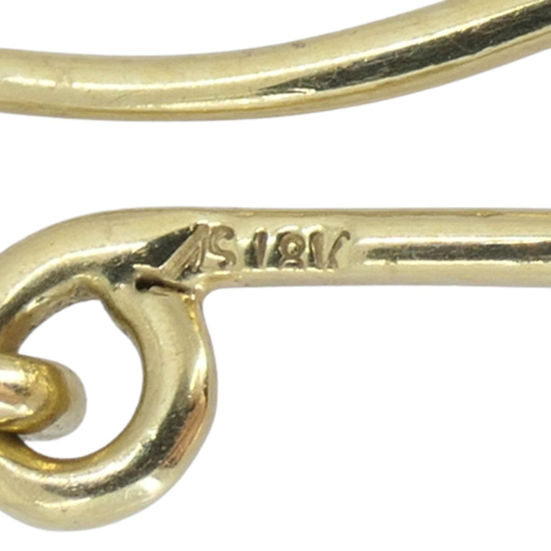 18k Yellow Gold Diamond Star Pendant Wire Choker Necklace