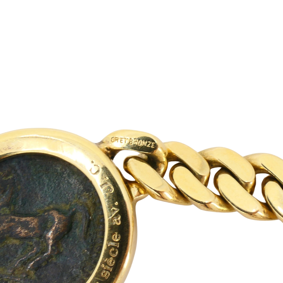 Bvlgari Vintage Bulgari Monete Necklace Bronze Ancient Coin 18k gold