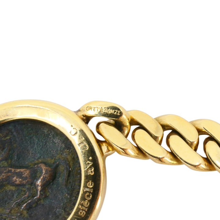 Bvlgari Vintage Bulgari Monete Necklace Bronze Ancient Coin 18k gold