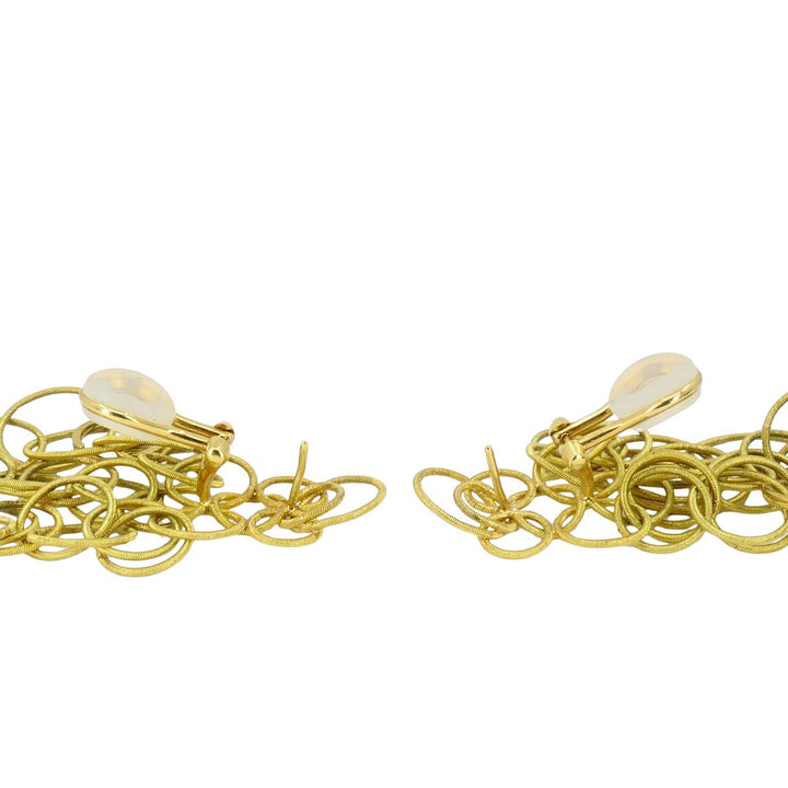 Vintage Buccellati 18k Yellow Gold Hawaii Drop Earrings