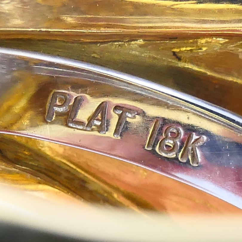 Vintage David Webb 18k Gold Platinum Diamond Ring