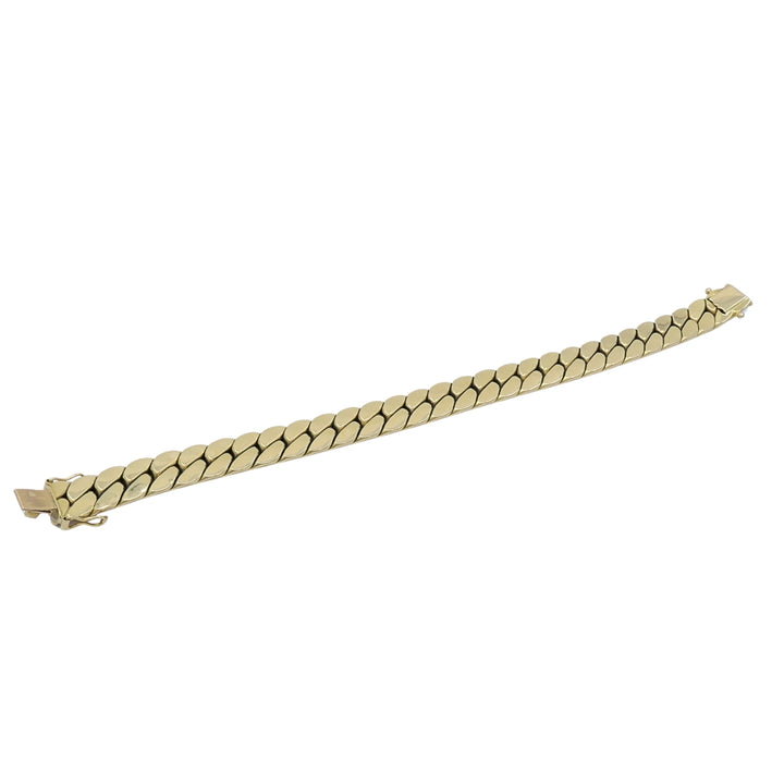 Vintage French 18k Gold Woven Curb Link Bracelet
