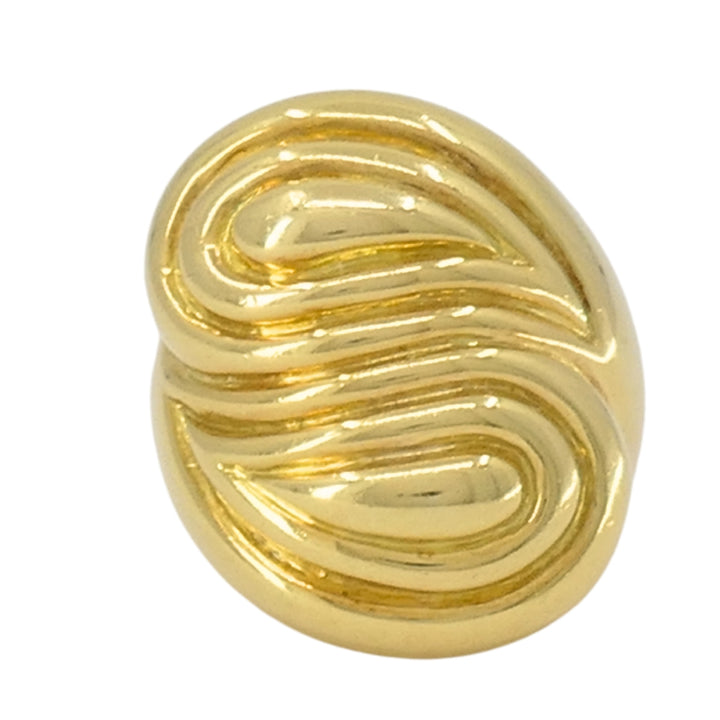 Vintage David Webb 18k Gold Cocktail Ring Sculptural Design