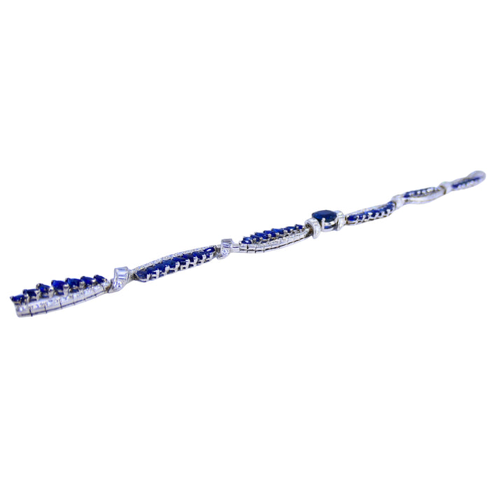 Oscar Heyman Platinum Sapphire Diamond Bracelet Certificate of Authenticity