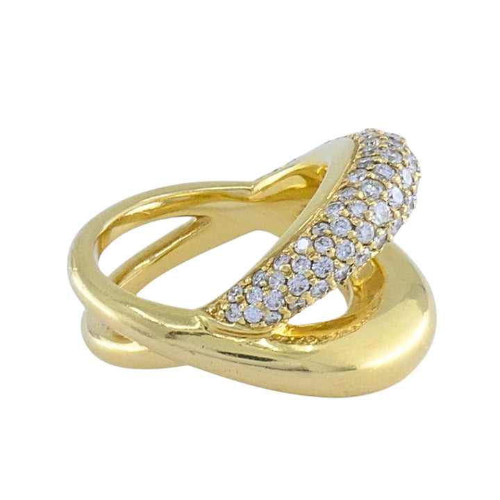 Mauboussin Paris 18k Gold Pavé Diamond Ring