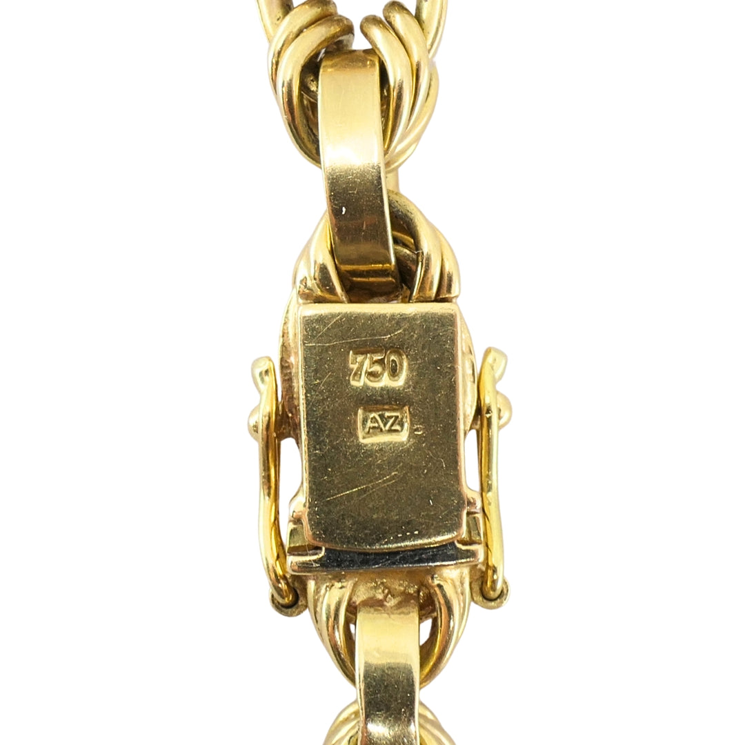 Vintage Italian 18k Gold Arezzo Rope Link Heavy Chain Necklace