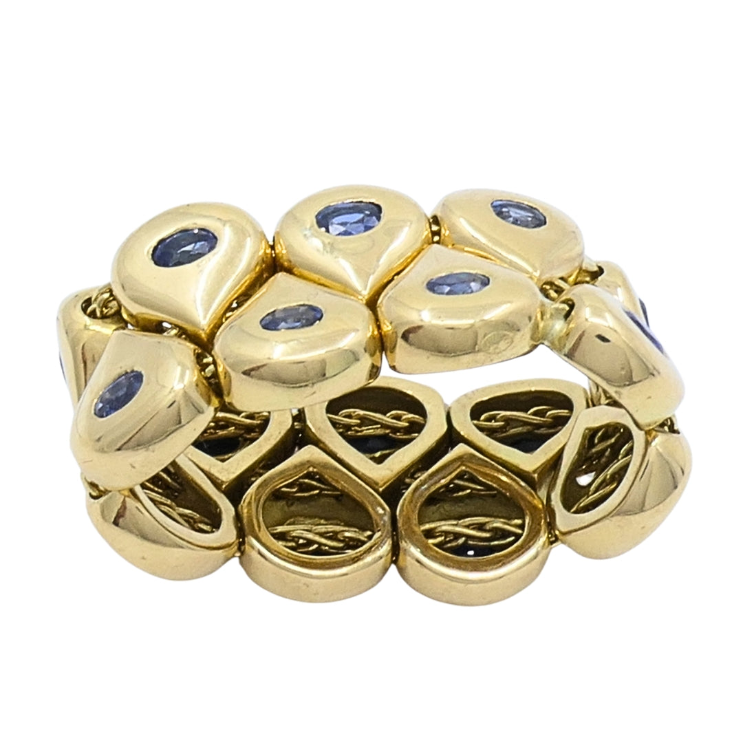 Chaumet Paris Tsouka 18k Gold Flexible Sapphire Teardrop Ring