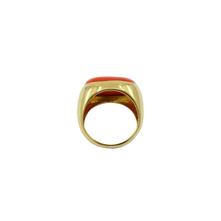 H. Stern Coral Ring 18k Gold Vintage Jewelry