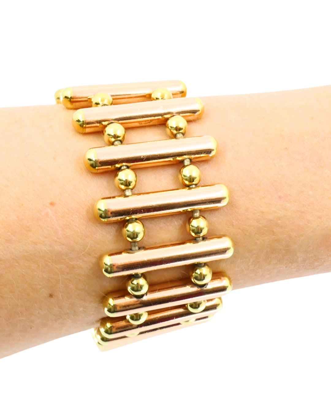 Cartier Retro 14k Gold Bracelet Yellow and Rose Gold