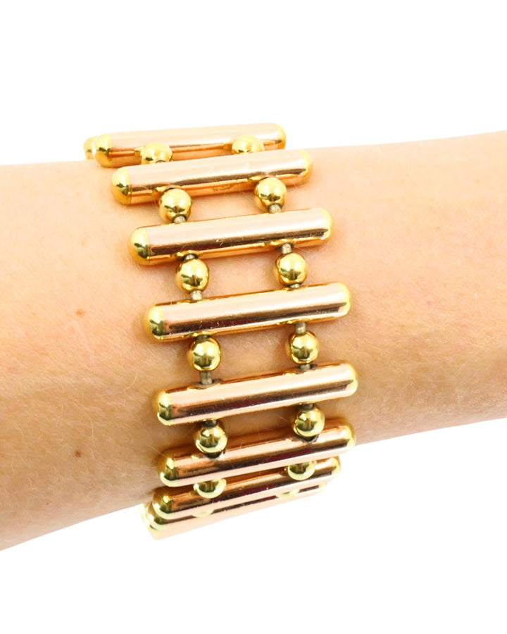 Cartier Retro 14k Gold Bracelet Yellow and Rose Gold