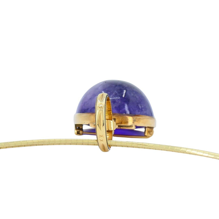 Vintage Gold Amethyst Pendant Necklace
