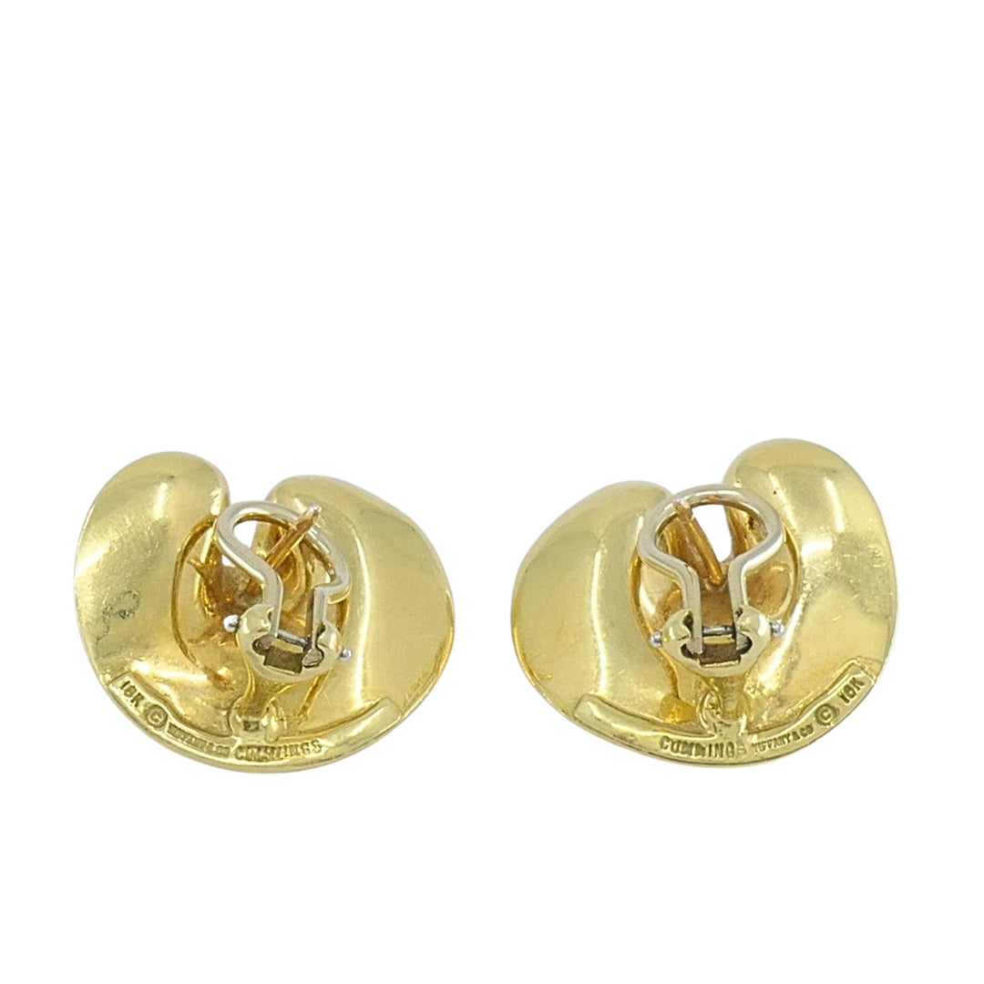 Angela Cummings Tiffany & Co. 18k Gold Lily Pad Earrings