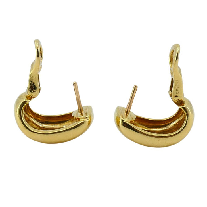 Vintage Cartier 18k Gold Nouvelle Vague Earrings