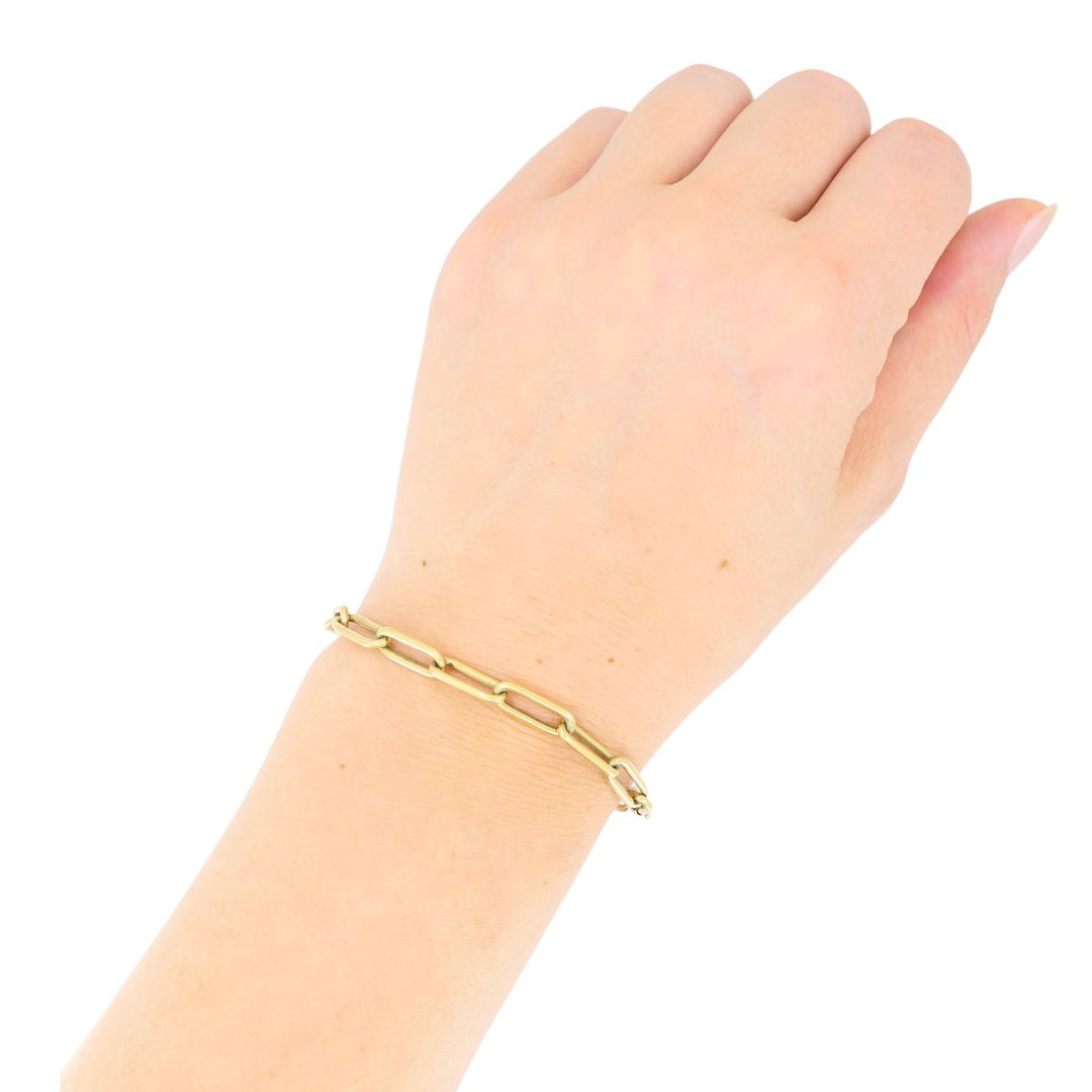Vintage 14k Gold Paperclip Link Bracelet