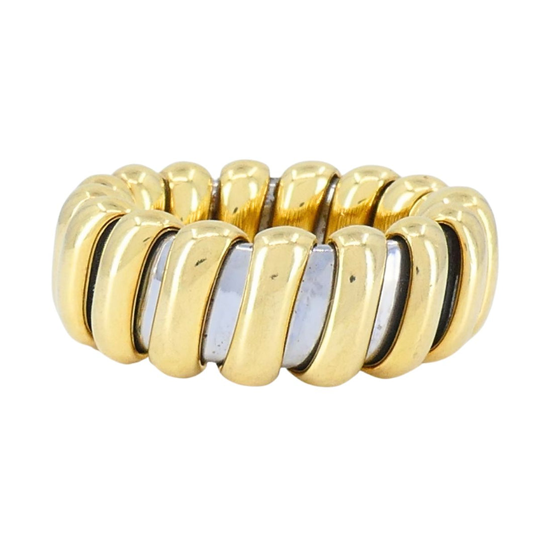 Vintage Bvlgari 18k Gold Stainless Steel Ring