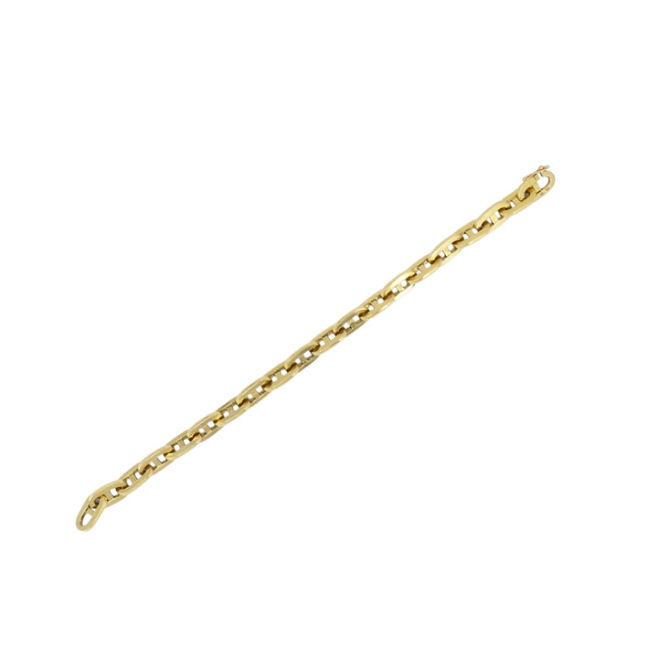 Vintage French Anchor Link Chain Bracelet 18k Gold