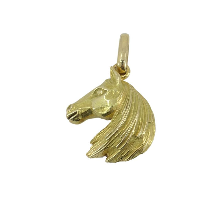 Hermes 18k Gold Equestrian Horse Pendant