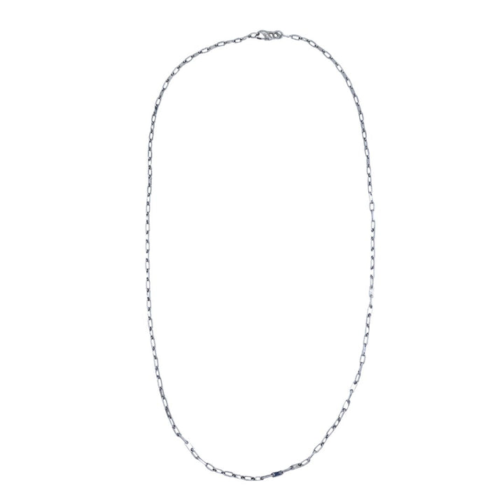 KRIA 18k White Gold Biker Chain Necklace