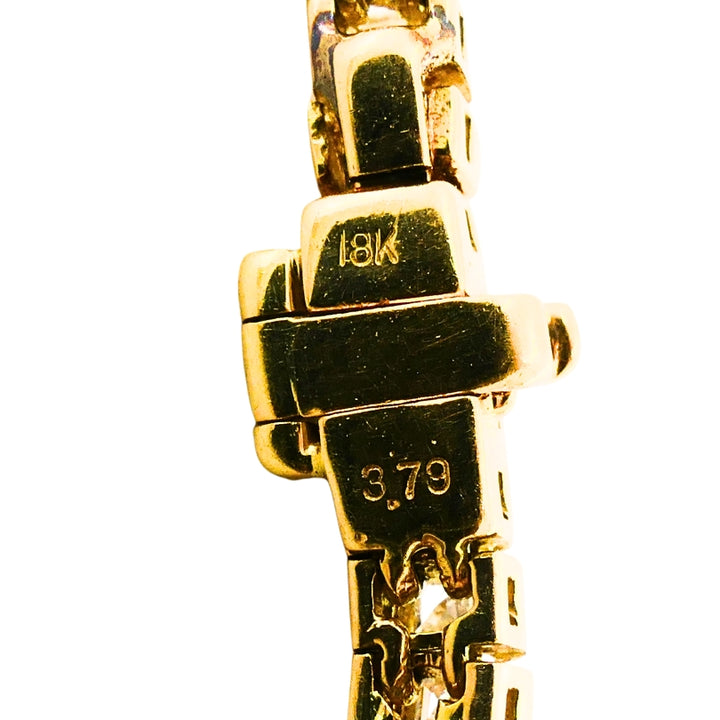 Vintage 18k Gold Diamond Tennis Bracelet, 3.79 Carats