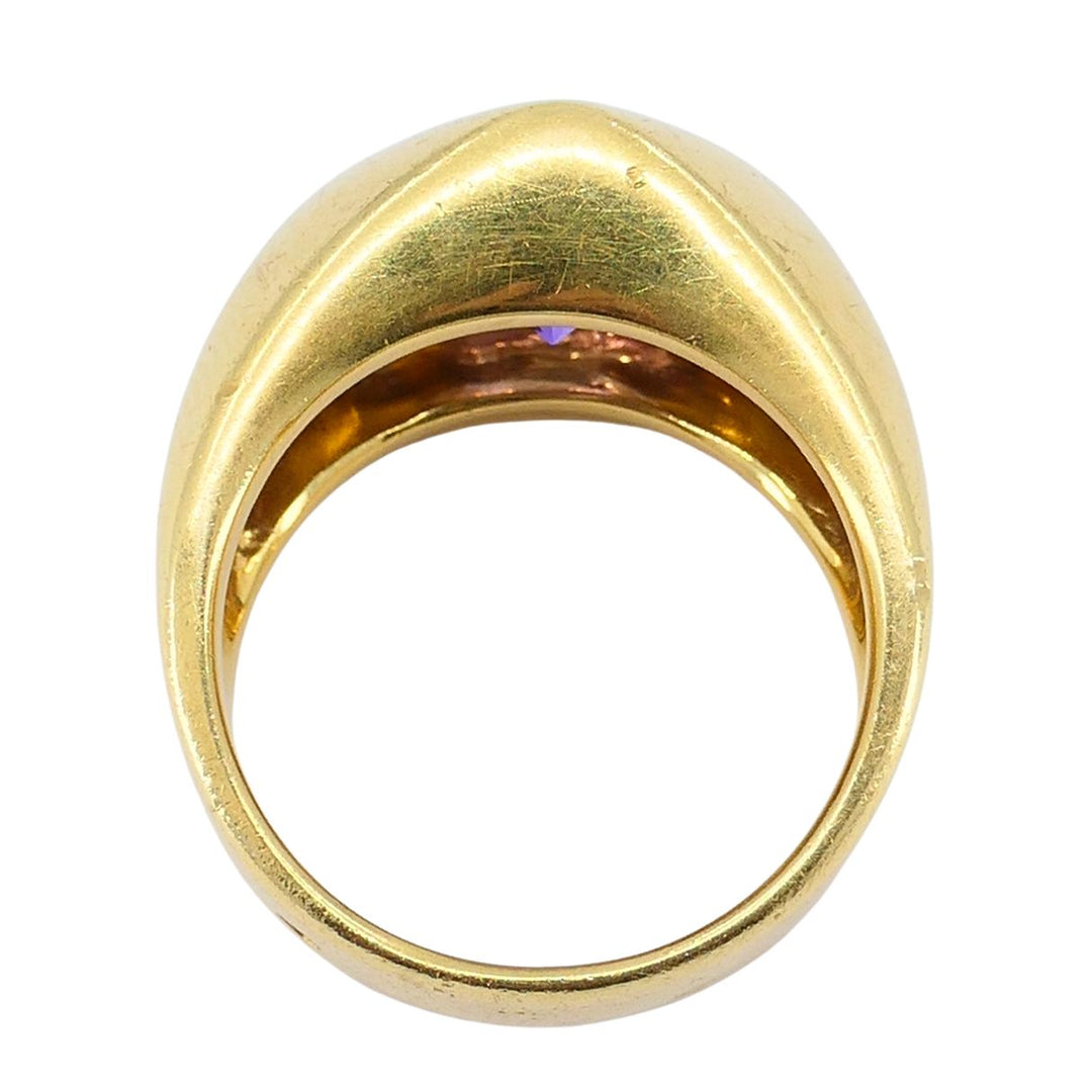 Vintage French 18k Gold Amethyst Ring