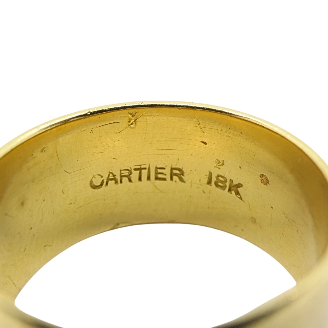 Vintage Cartier Cigar Band 18k Gold Ring