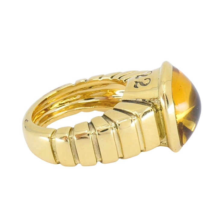 Van Cleef & Arpels 18k Gold "Facade" Citrine Cocktail Ring