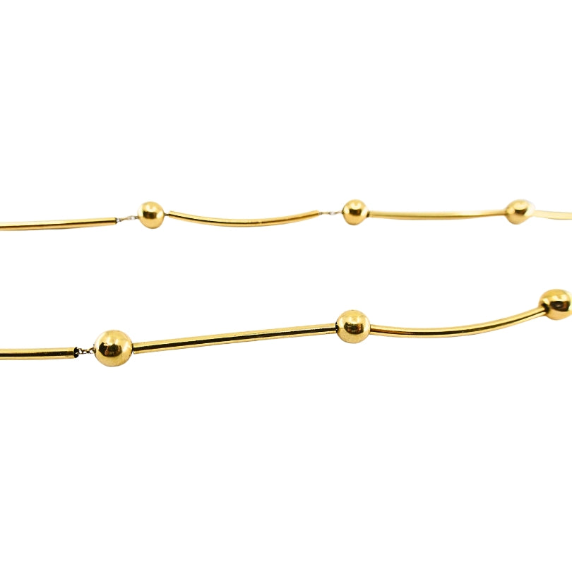 Opal Necklace 14k Gold Collar Necklace with Beads