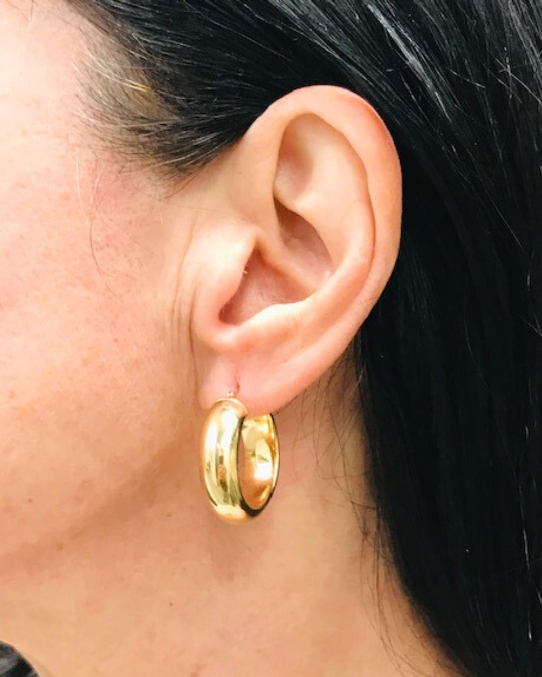 Vintage 14k Gold Hoop Earrings Estate Jewelry