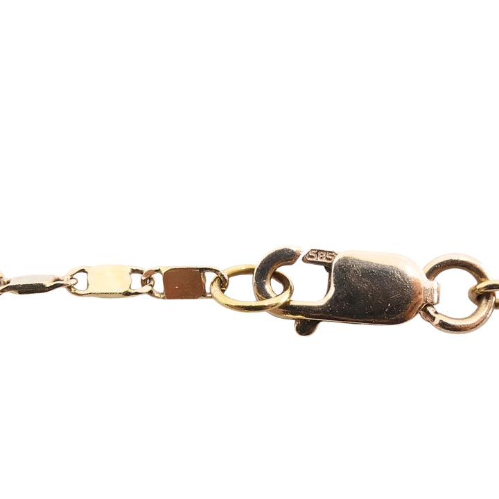 Vintage 14k Gold Lipstick Case Pendant Necklace on 14k Gold Chain