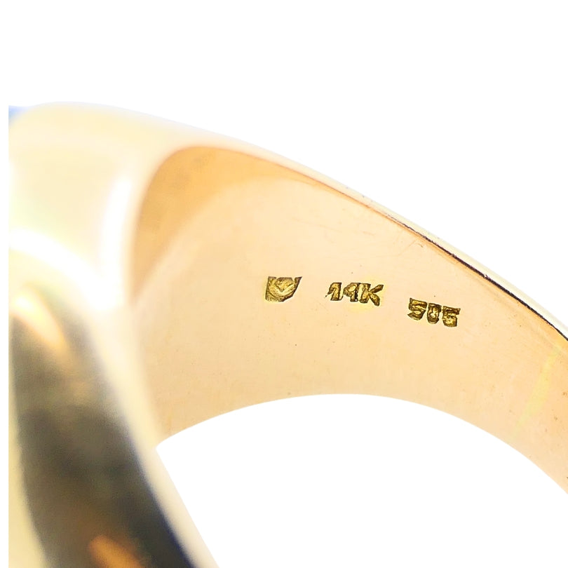 Vintage 14k Gold Moonstone Cabochon Ring