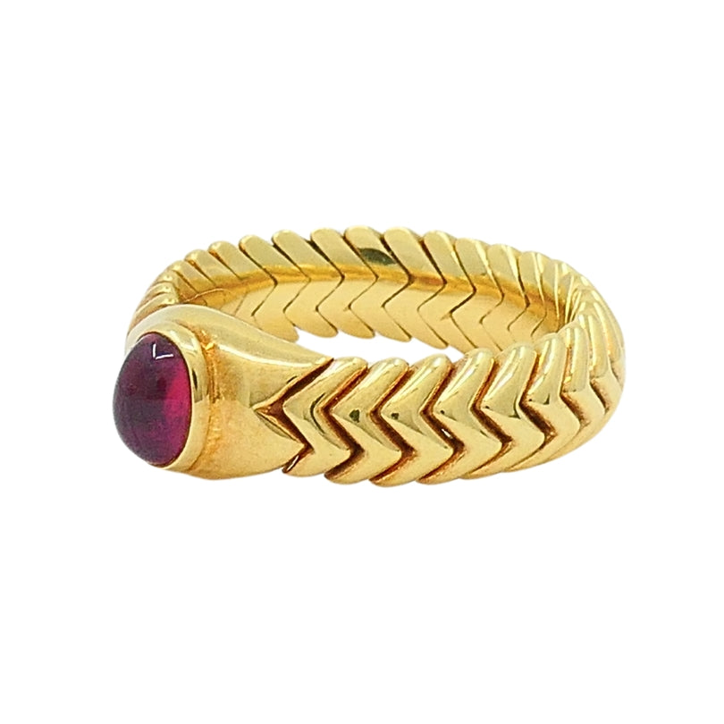 Bvlgari  Spiga 18K Gold Tourmaline Ring