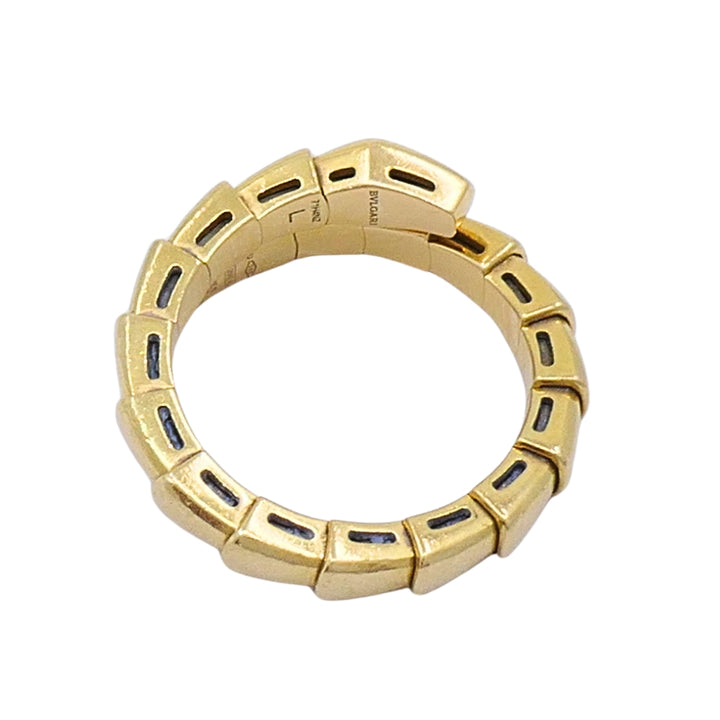 Bulgari Bvlgari Serpenti Viper 18k Gold Single Coiled Snake Ring