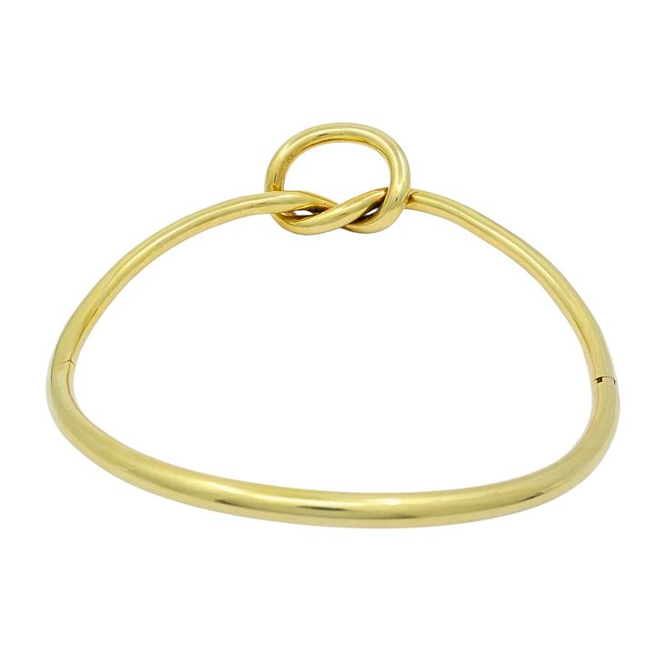 Vintage 18k Gold Love Knot Hinged Collar Necklace