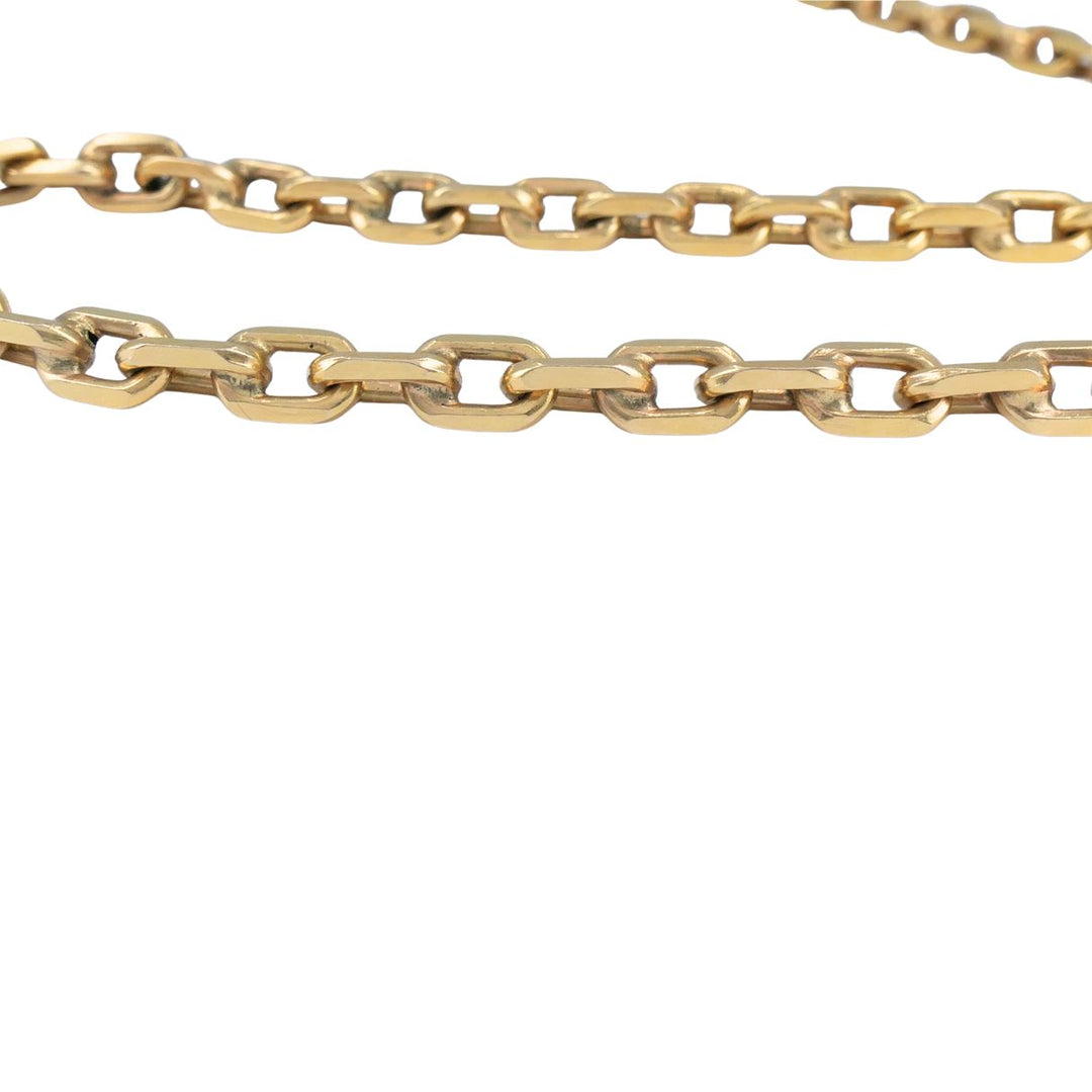Vintage 18k Rose Gold Cable Link Chain Necklace