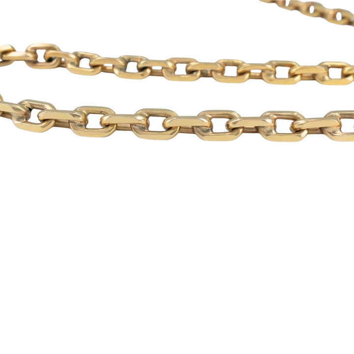 Vintage 18k Rose Gold Cable Link Chain Necklace