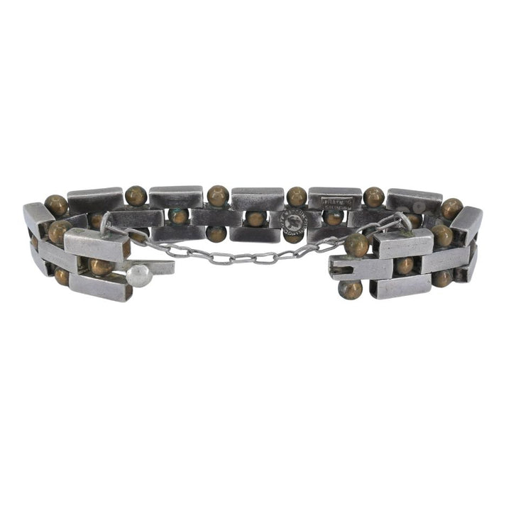 Vintage William Spratling Mexico Silver Bronze Bracelet