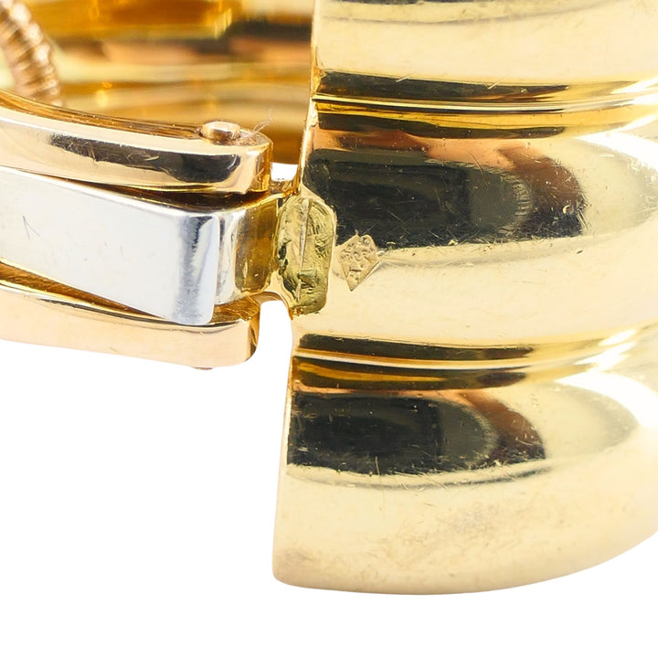 Vintage Cartier 18k Gold Hoop Earrings