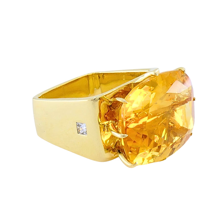 H. Stern Sunrise 18k Gold Citrine Diamond Cocktail Ring