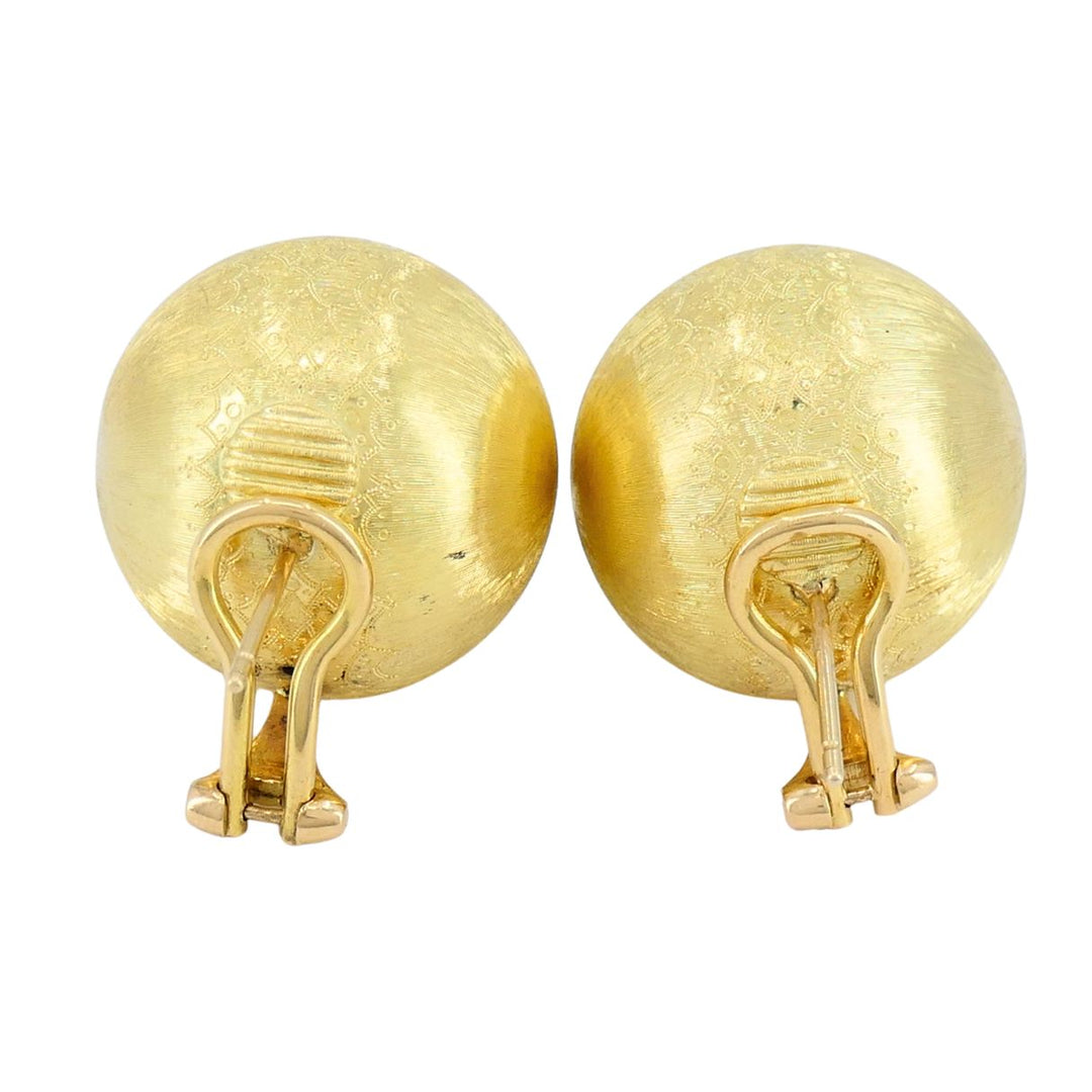 Vintage Buccellati 18k Gold Ball Earrings