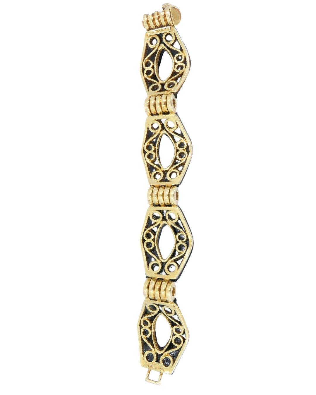 Tiffany & Co. Black Onyx Gold Bracelet 18k Cuff Bracelet