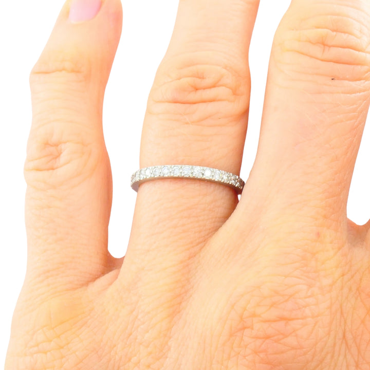 Vintage Tiffany & Co. Diamond Band Platinum Size 5.5 (51)