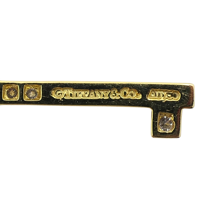 Tiffany & Co. 18k Yellow Gold Diamond Key Pendant
