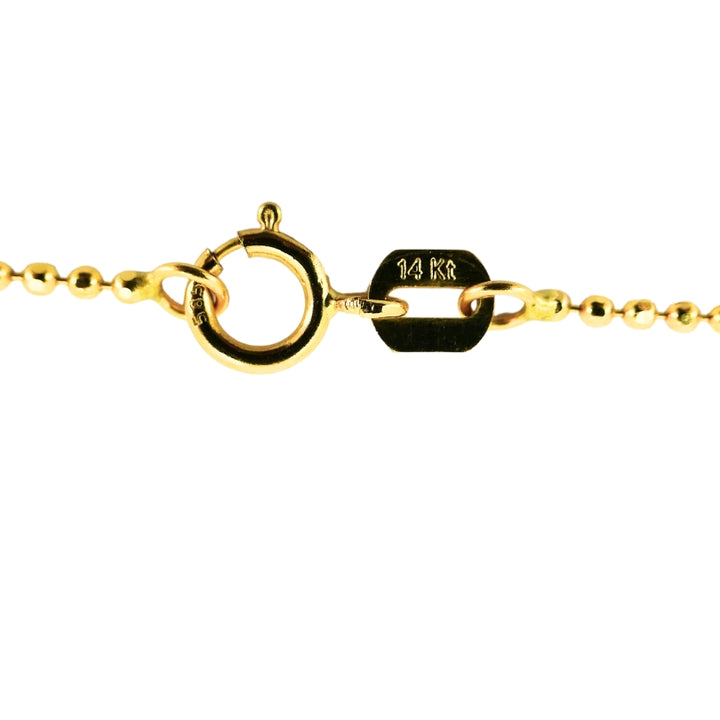 Heart and Crown Pendant Citrine 14k Gold Necklace
