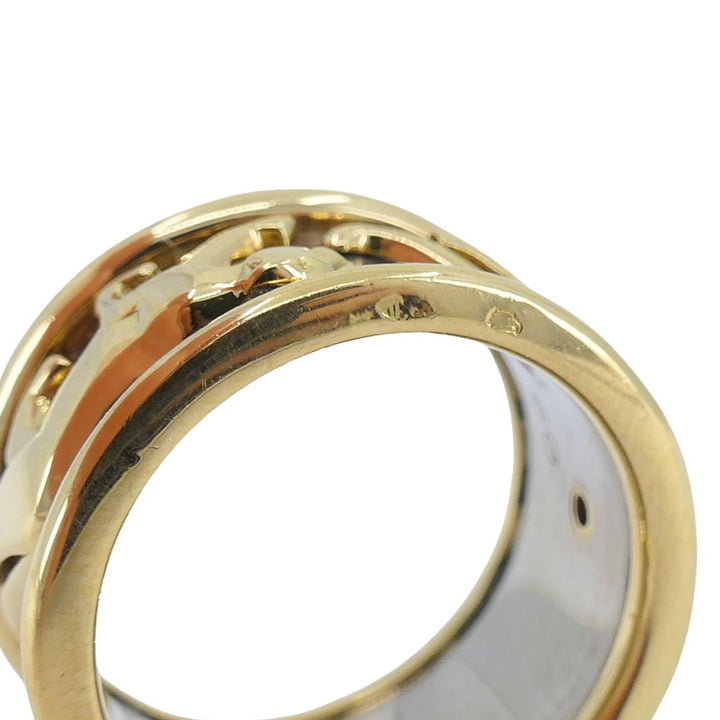 Vintage Panthère de Cartier 18k Gold Steel Ring