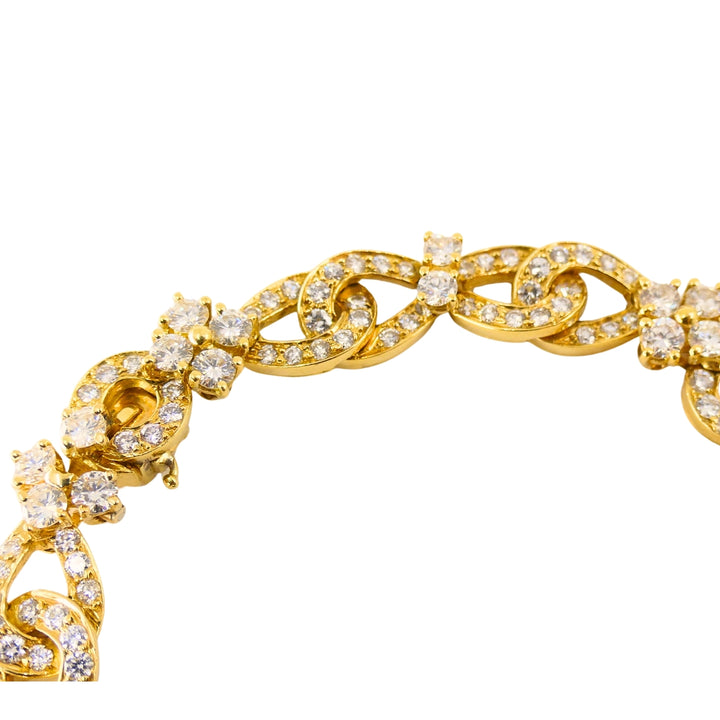 Van Cleef & Arpels 18k Gold Diamond Link Bracelet