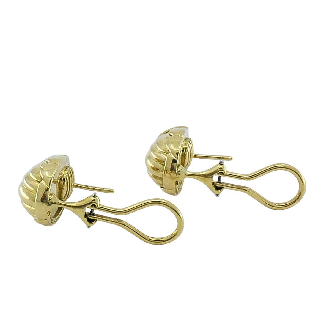 Tiffany & Co. 18k Yellow Gold Scarab Earrings, Circa 1993