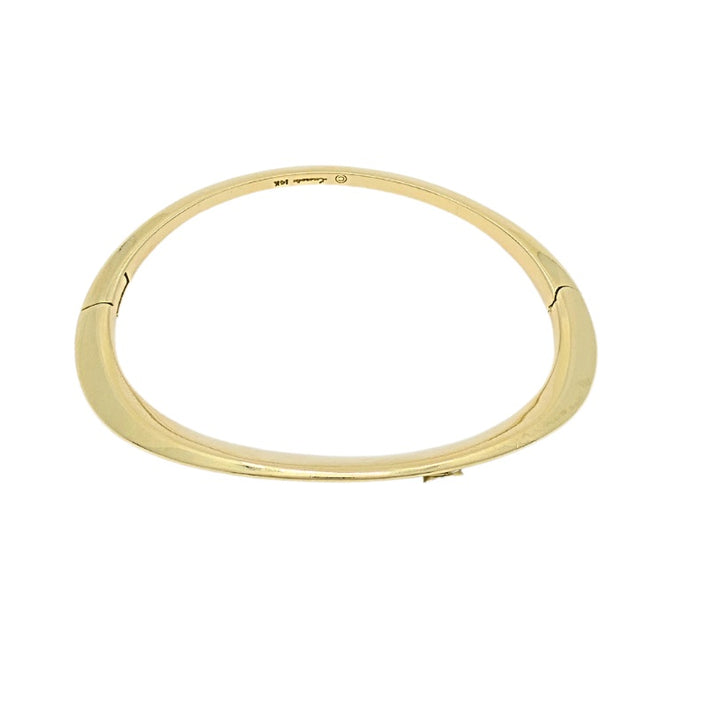 Lacroix Mid Century 14K Gold Diamond Bracelet Bangle