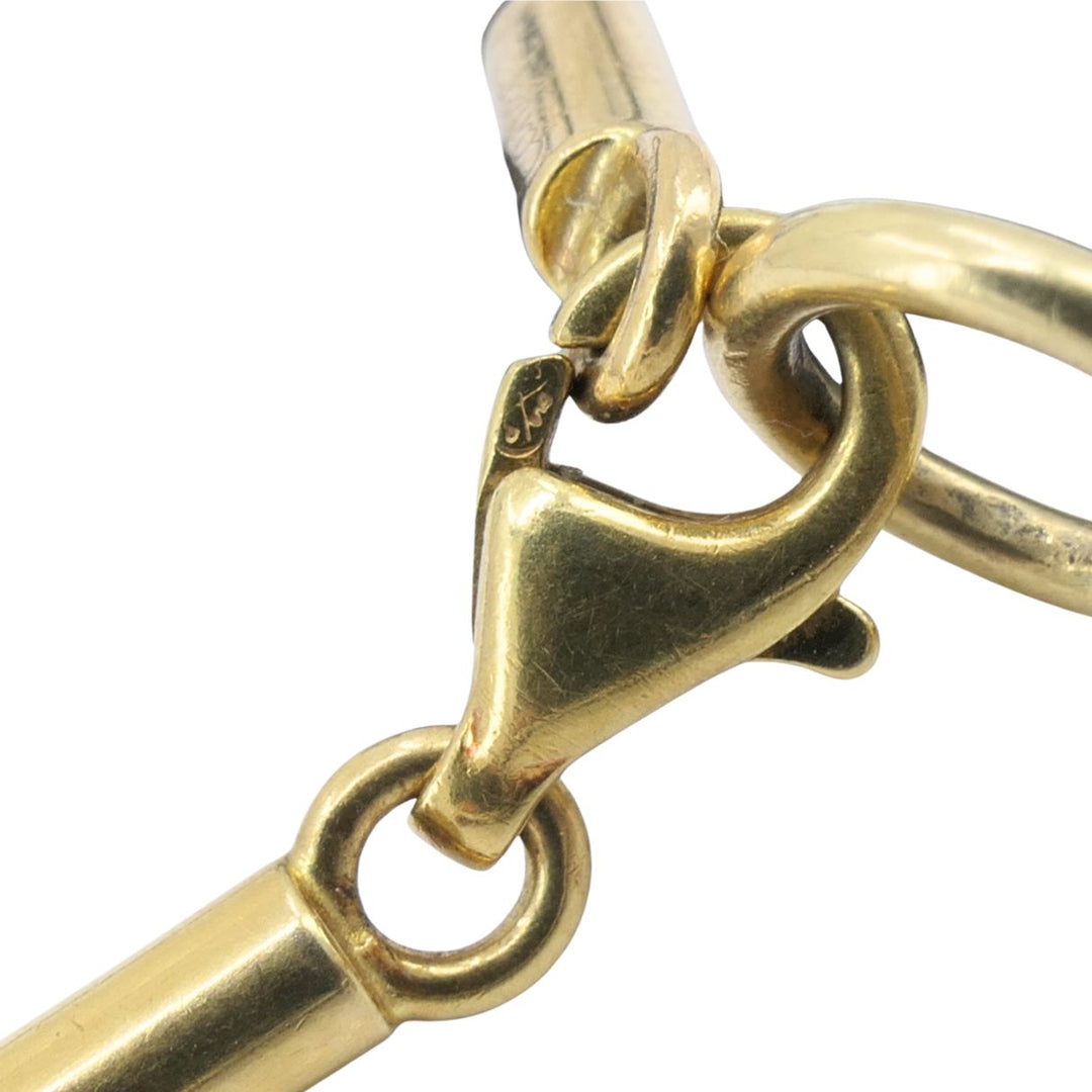 Cartier 18k Gold Arrow Pendant Black Silk Cord Necklace